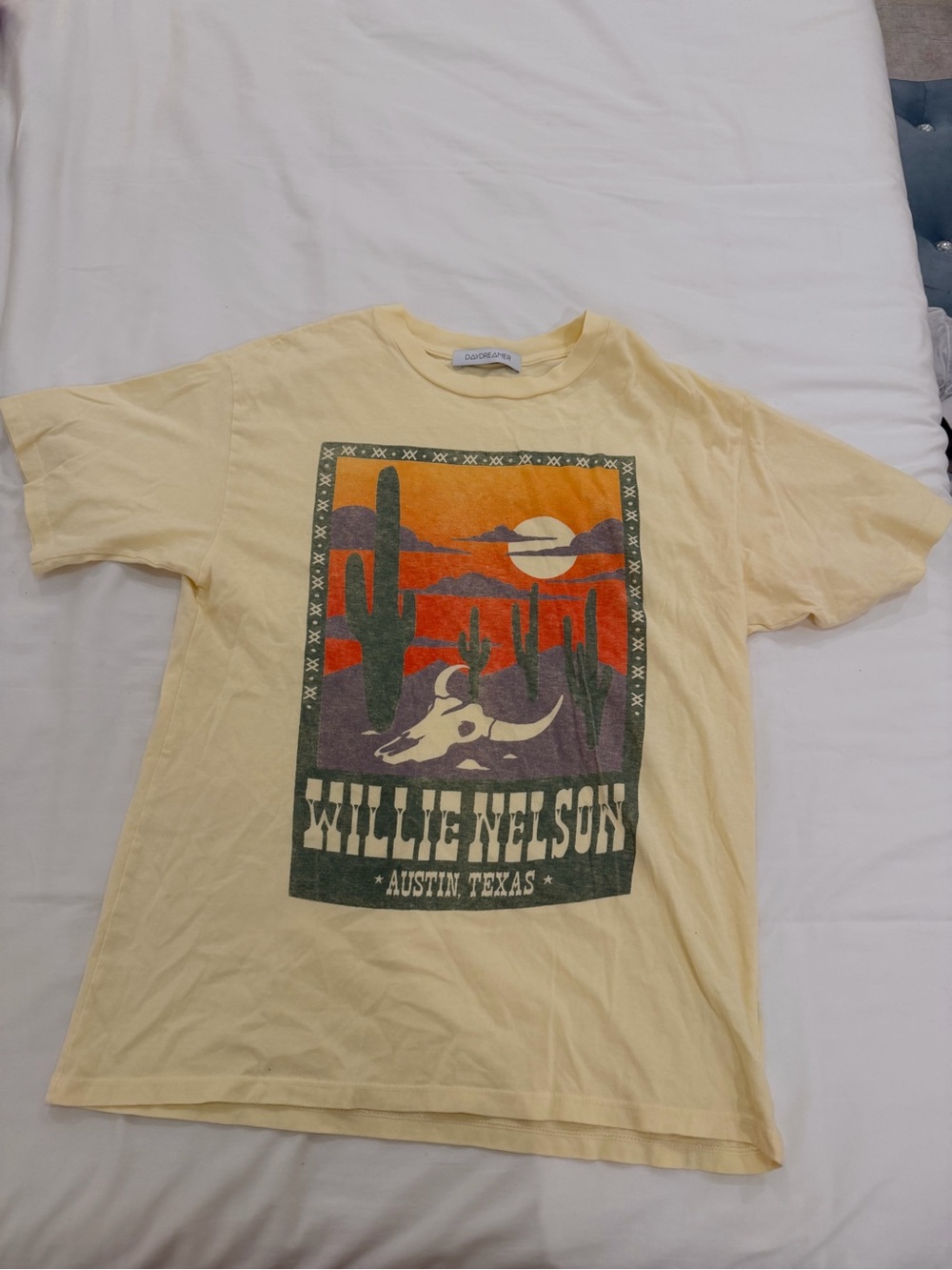 Willie Nelson Austin, Texas Yellow Graphic Tee